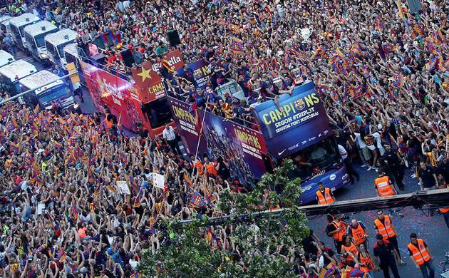 Barcelona'da kupa coşkusu