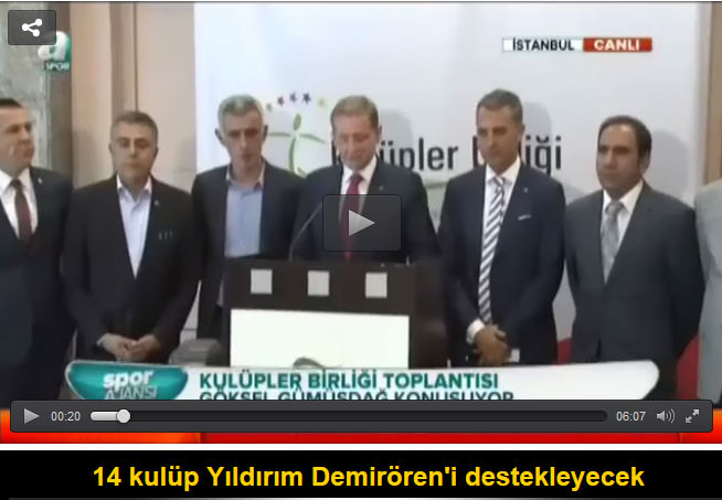 Kulüpler Birliği'nden Demirören'e destek
