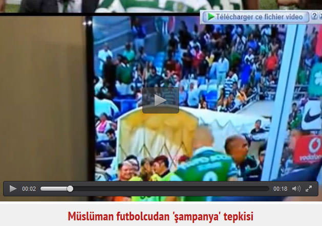 Müslüman futbolcudan 'şampanya' tepkisi