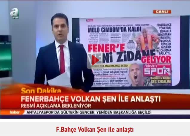 F.Bahçe Volkan Şen ile anlaştı