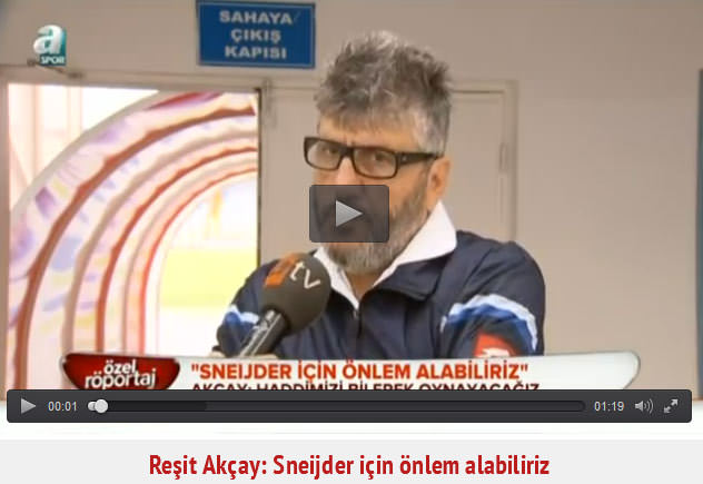 Reşit Akçay: Sneijder için önlem alabiliriz