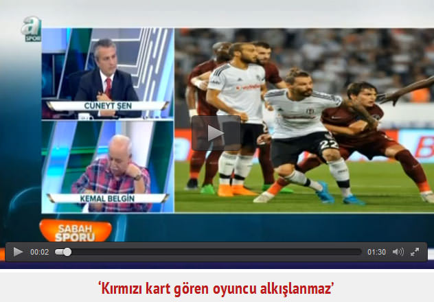 ‘Kırmızı kart gören oyuncu alkışlanmaz’