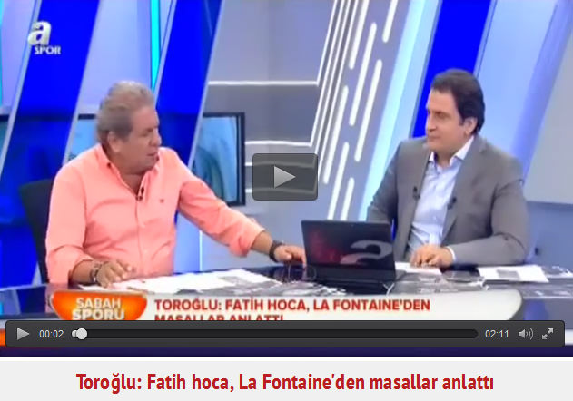 Erman Toroğlu: Fatih hoca La Fontaine’den masallar anlattı
