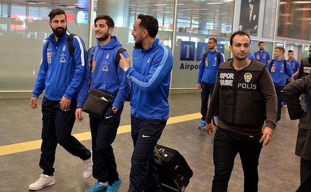 Yunanistan A Milli Futbol Takımı İstanbul'a geldi