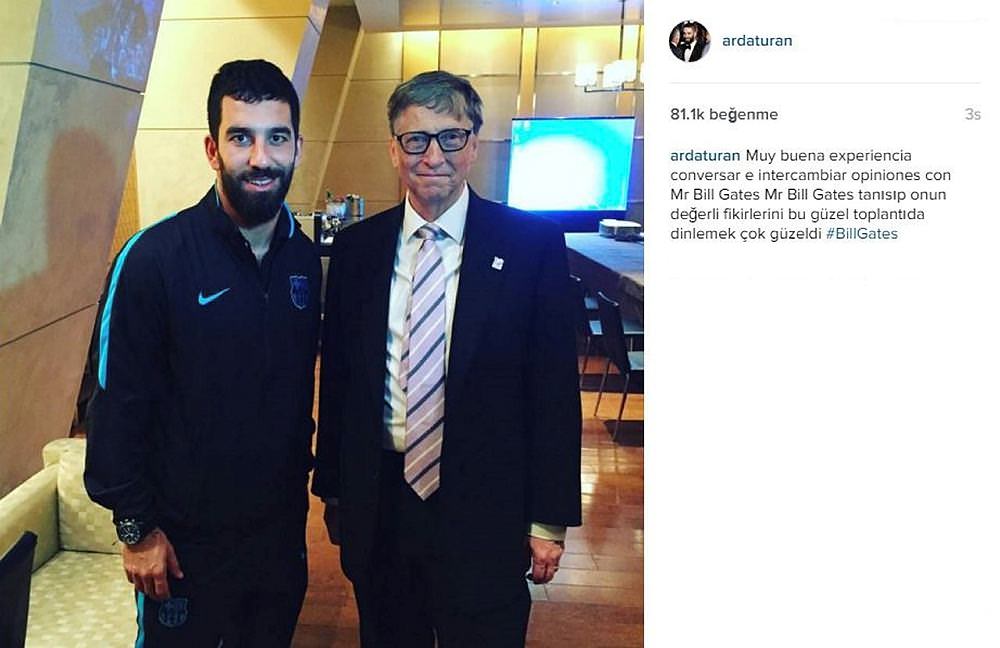 Arda, Bill Gates'le bir arada