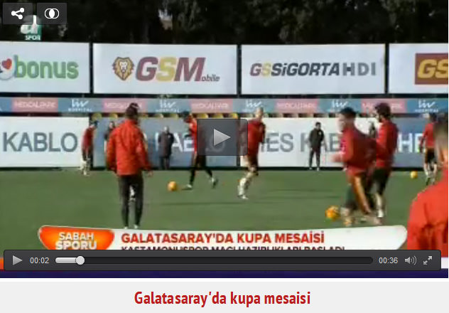Galatasaray kupada mesaisinde