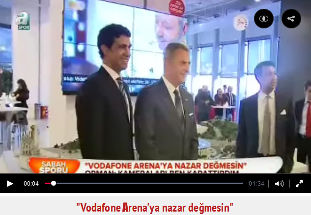 "Vodafone Arena'ya nazar değmesin"