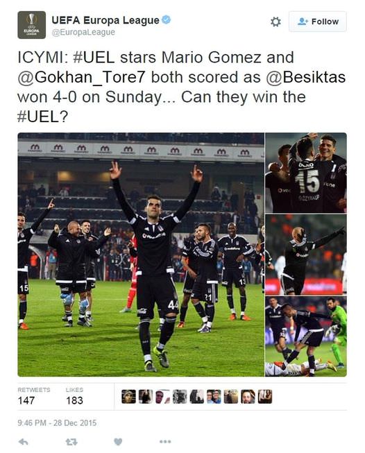 UEFA'dan skandal Beşiktaş paylaşımı - 2