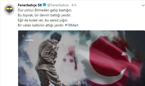 Futbol dünyasından 18 Mart paylaşımları