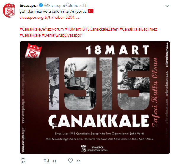 Futbol dünyasından 18 Mart paylaşımları