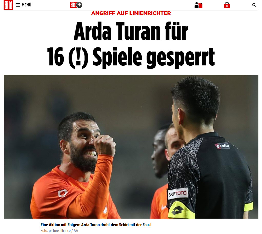 Arda Turan’ın 16 maçlık men cezası dünyada yankı uyandırdı!