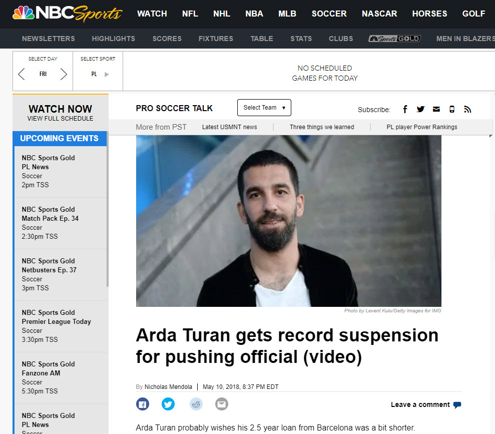 Arda Turan’ın 16 maçlık men cezası dünyada yankı uyandırdı!