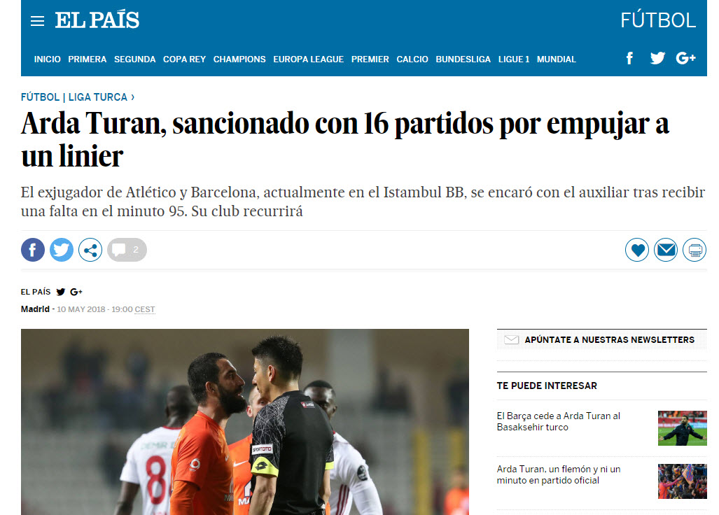 Arda Turan’ın 16 maçlık men cezası dünyada yankı uyandırdı!