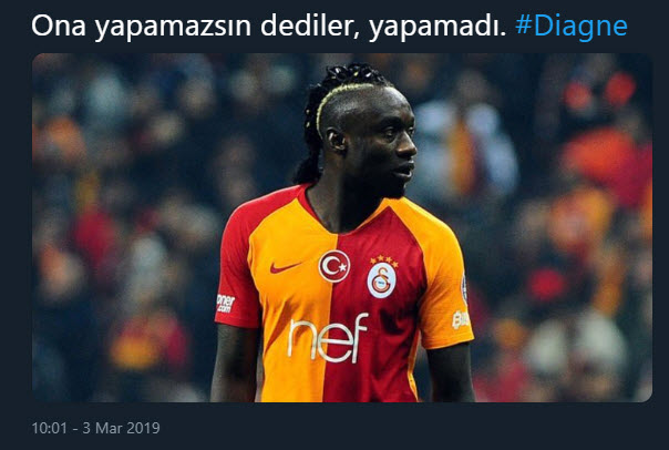 Galatasaray taraftarından Diagne’ye şok tepki!