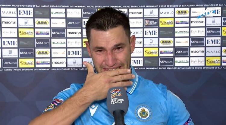 San Marino - Cebelitarık maçı sonrası duygusal anlar! Gözyaşlarına hakim olamadı