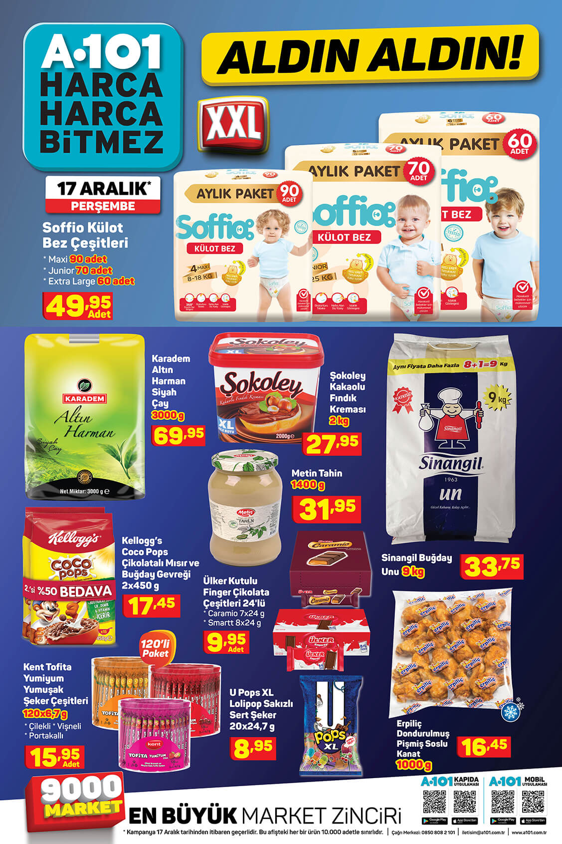 17 Aralık A101 aktüel ürünler kataloğu yayınlandı! A101 indirimli ürünler neler? İşte A101 17 Aralık afişi...