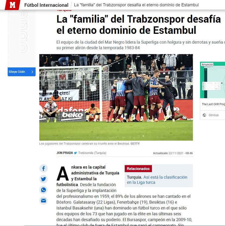TRABZONSPOR HABERLERİ - İspanyol basınından Trabzonspor’a büyük övgü!
