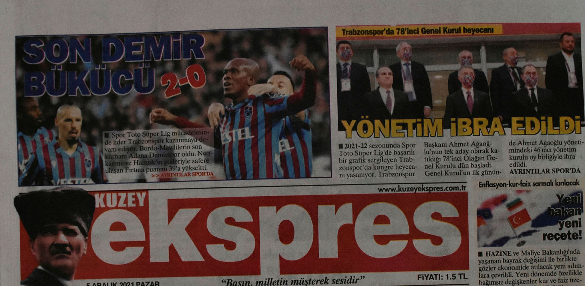 TRABZONSPOR HABERLERİ - Trabzon yerel basını Adana Demirspor galibiyetini böyle gördü! İşte atılan manşetler