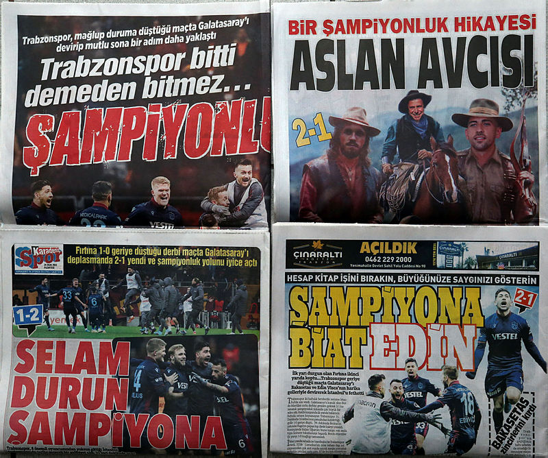 TRABZONSPOR HABERLERİ: Trabzon yerel basınında Galatasaray galibiyeti sonrası şampiyonluk sesleri!