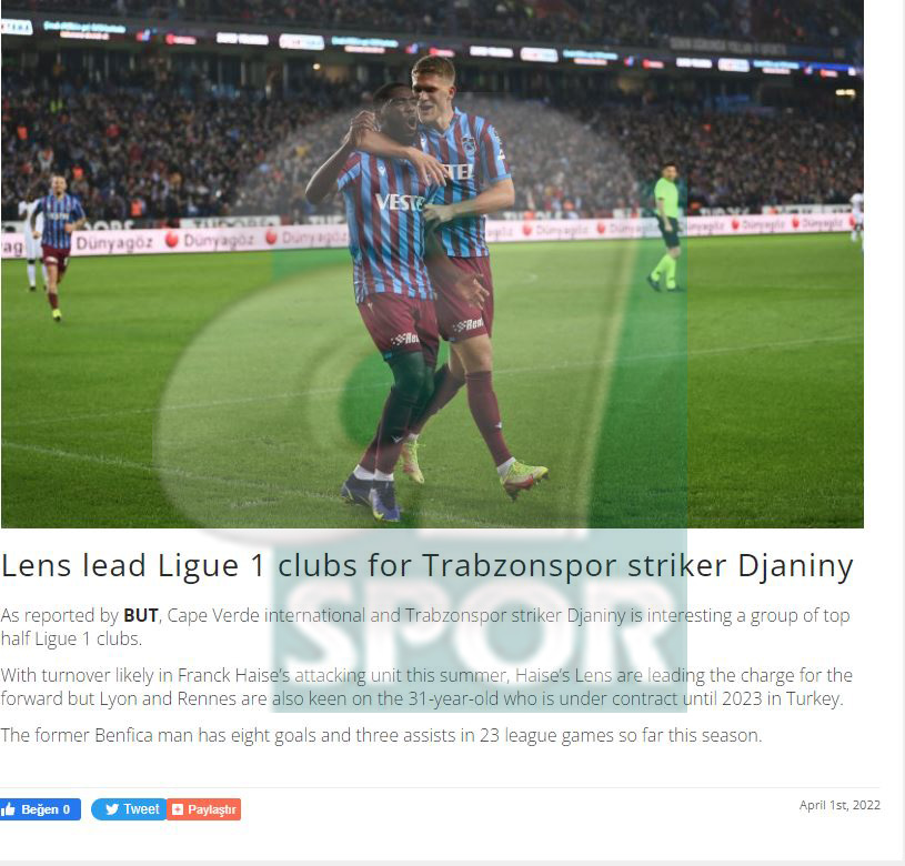 TRABZONSPOR TRANSFER HABERİ - Fransızlar Djaniny’nin peşine düştü!