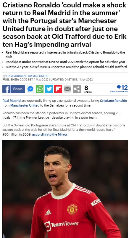 Transferde yılın bombası patlıyor! Cristiano Ronaldo Real Madrid’e geri dönüyor