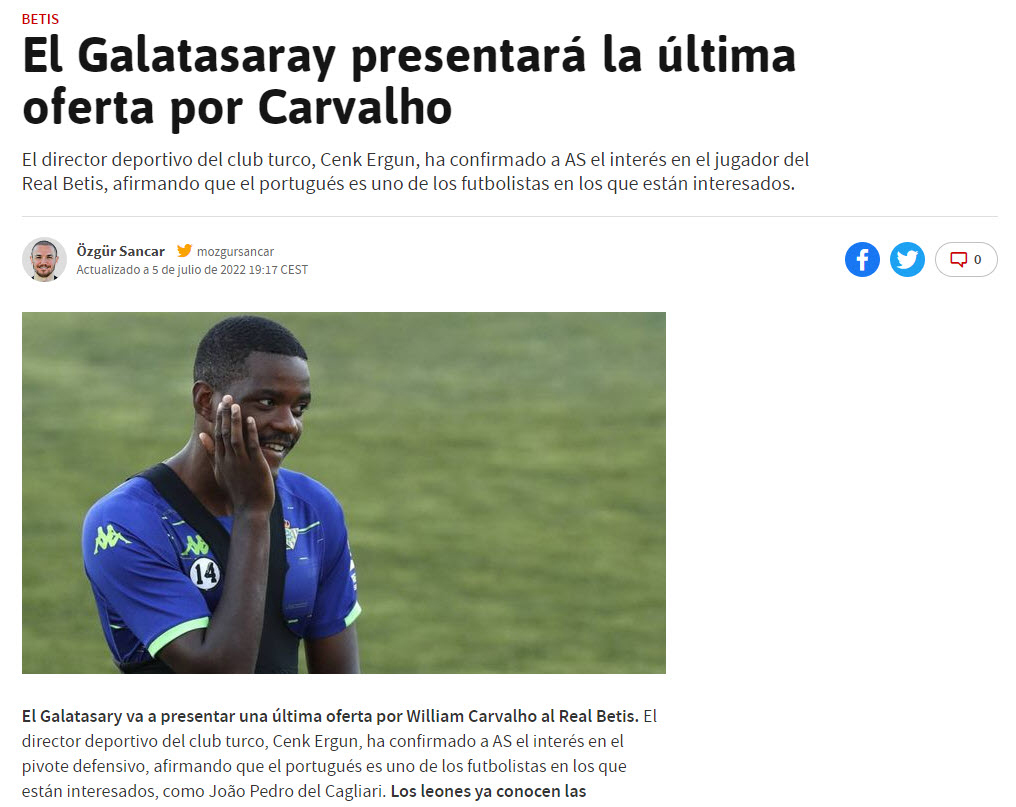 TRANSFER HABERİ - Galatasaray’dan flaş William Carvalho açıklaması! Teklif ortaya çıktı