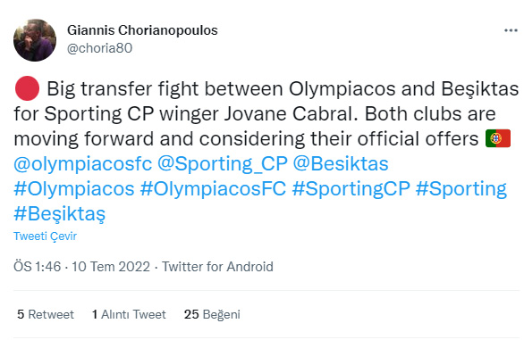 Beşiktaş’a Jovane Cabral transferinde büyük şok!
