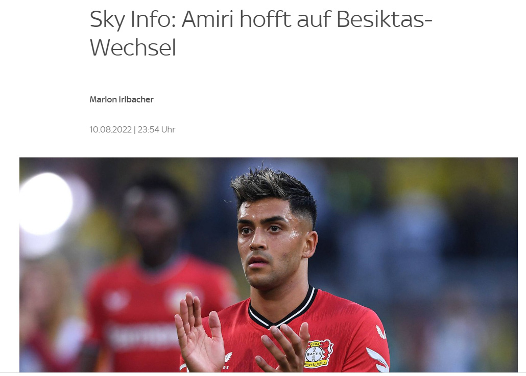 TRANSFER HABERİ: Bayer Leverkusen yüksekten uçmuştu! Nadiem Amiri’nin Beşiktaş kararı belli oldu