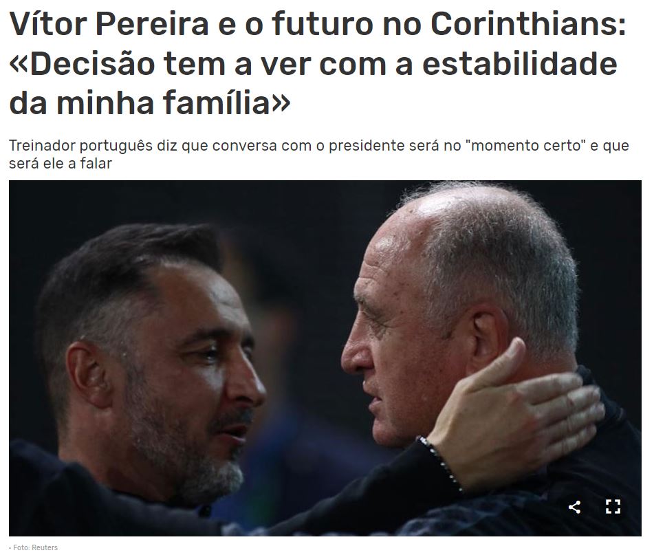 Fenerbahçe’nin eski teknik direktörü Vitor Pereira Corinthians’tan ayrılacak mı?