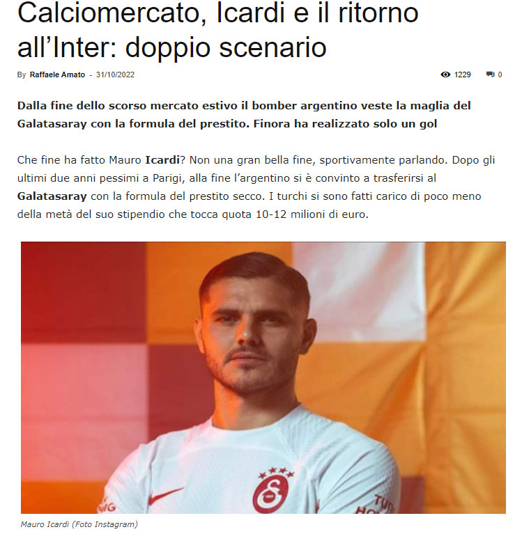 GALATASARAY HABERİ: İtalya’dan Mauro Icardi iddiası! Transfer ve ayrılık...