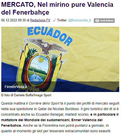 FENERBAHÇE HABERLERİ - Valencia’ya İtalyan kancası! Transferi böyle yazdılar