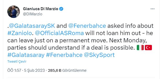 Transferde Zaniolo kapışması! Galatasaray’ın ardından Fenerbahçe de devrede