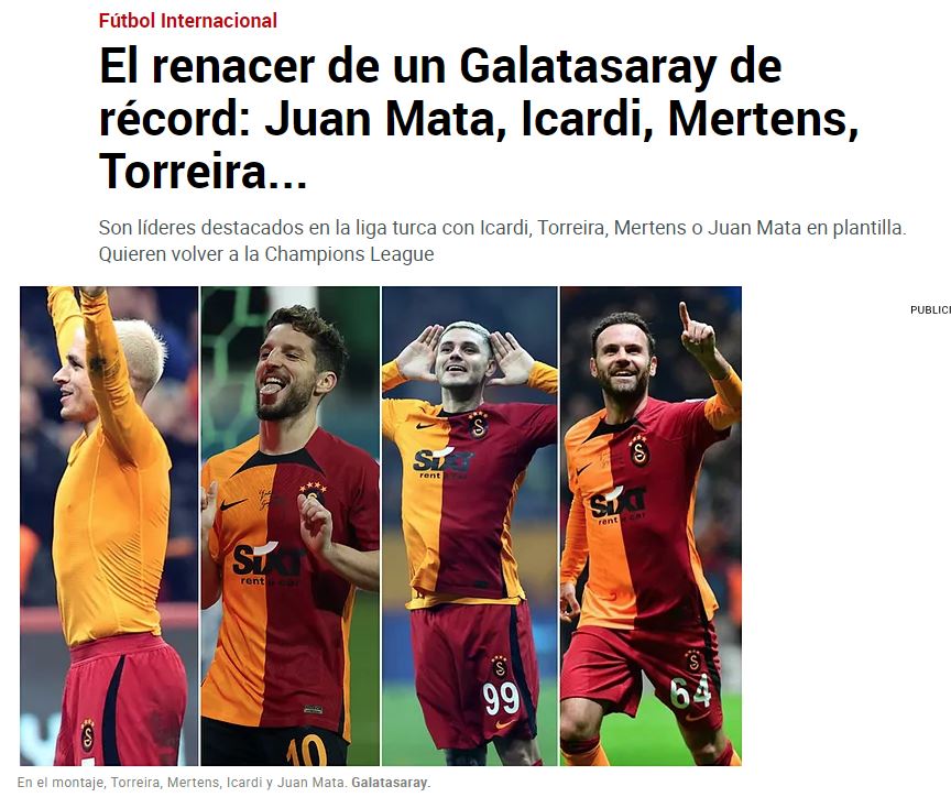 İspanyol basınından Galatasaray’a övgü dolu sözler: Rekorlarla yeniden doğuş!