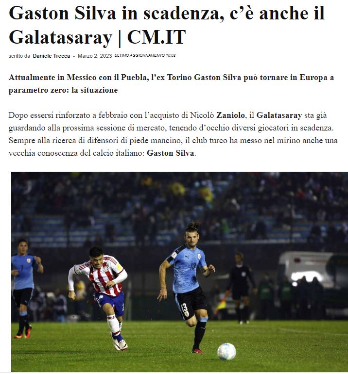 Galatasaray’dan sürpriz transfer hamlesi: Gaston Silva!