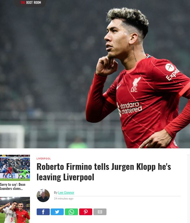 Roberto Firmino transferinde Galatasaray’a müjde! Ayrılacağını bildirdi