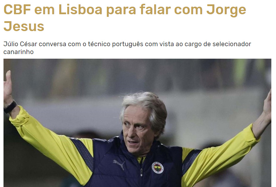 Fenerbahçe’ye Jorge Jesus şoku! Transfer görüşmesi yapmaya gitti
