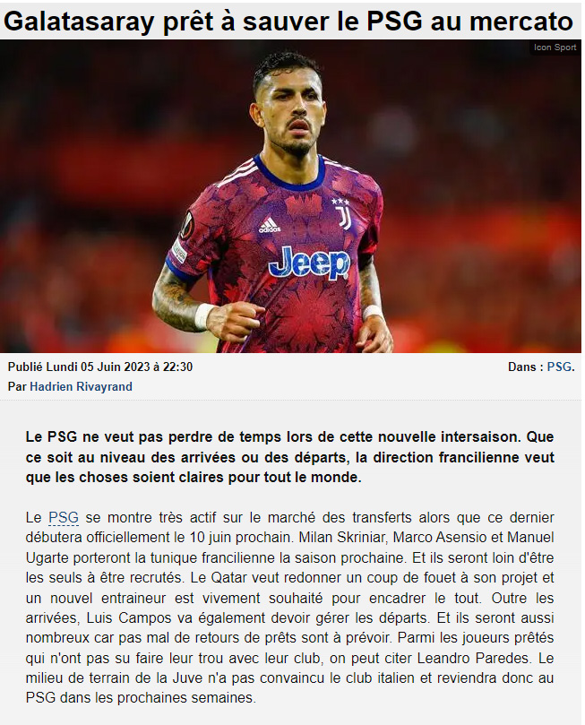 Galatasaray transfer etmek istiyordu! PSG’den Leandro Paredes kararı