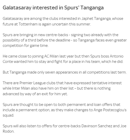 Galatasaray’dan dev transfer harekatı! Tottenham’dan geliyor
