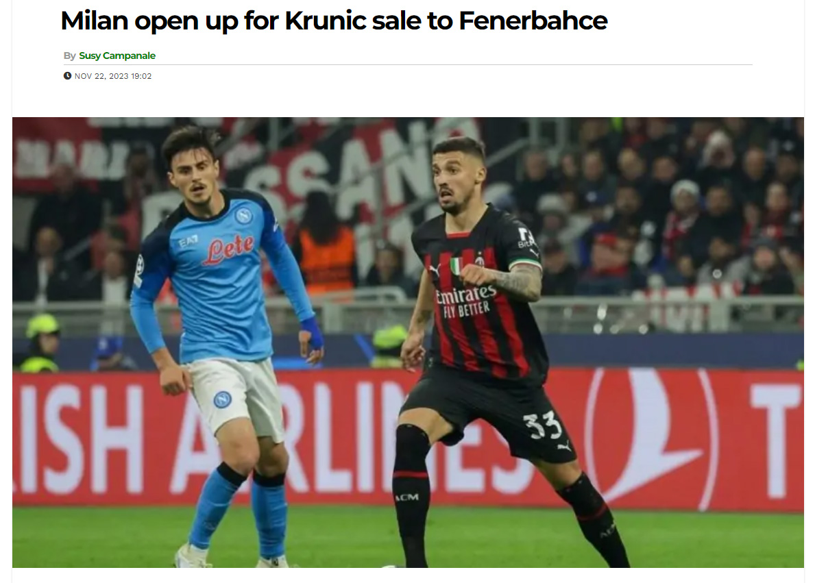 Milan Rade Krunic’te kararını verdi! Fenerbahçe ve transfer...