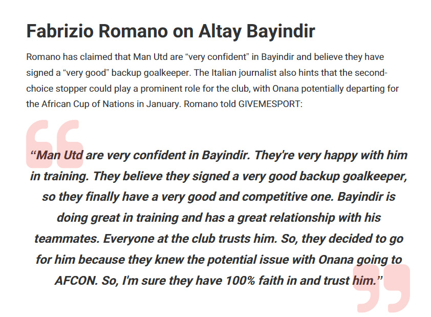 TRANSFER HABERİ: Manchester United’da Altay Bayındır ile yollar ayrılacak mı?