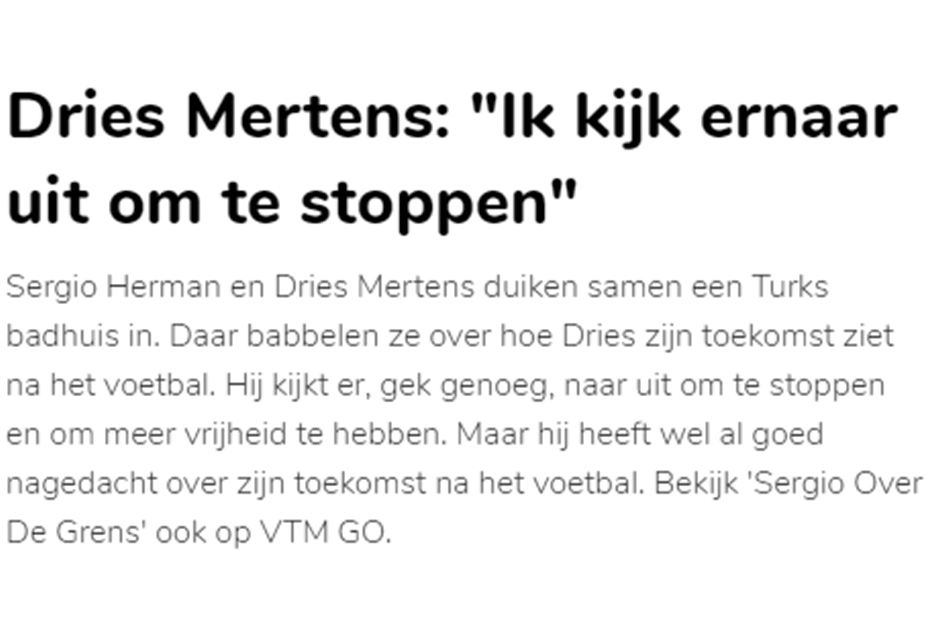 Galatasaray’da Dries Mertens resmen açıkladı! Sezon sonu emeklilik...