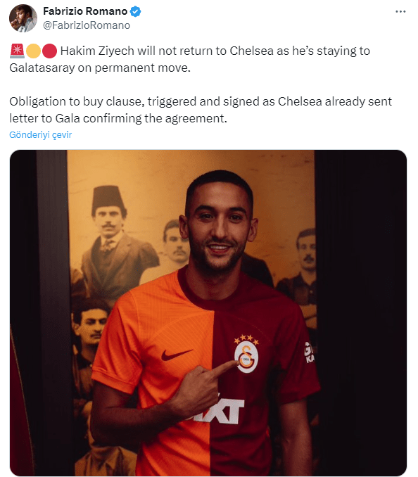 GALATASARAY TRANSFER HAEBRLERİ... Galatasaray’dan Ziyech için resmi hamle!