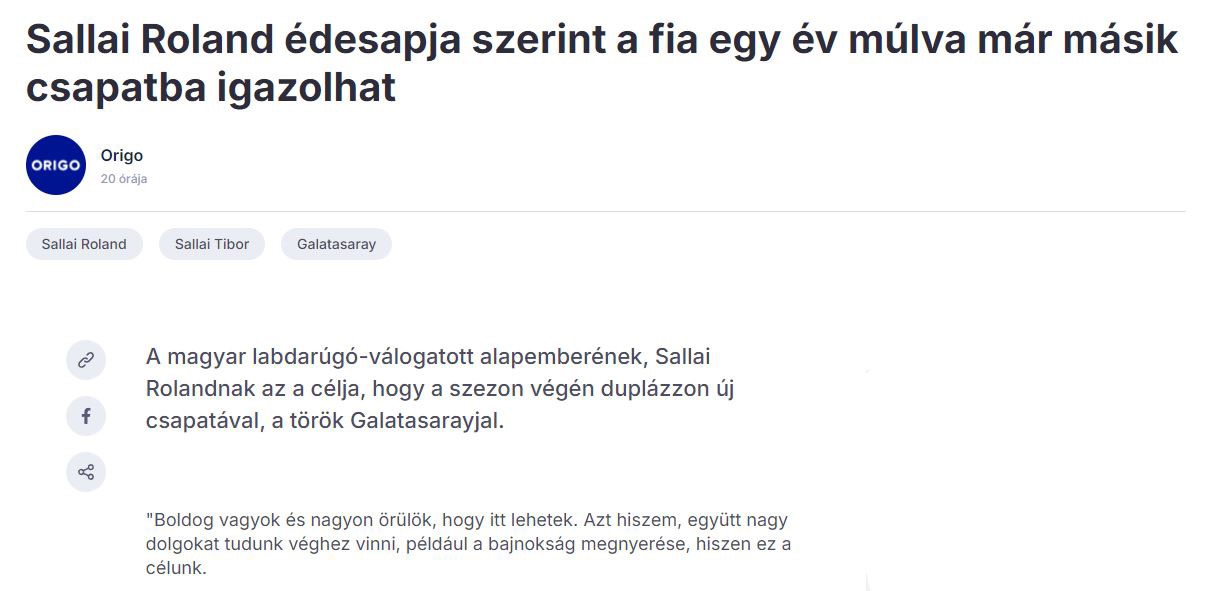 GALATASARAY HABERLERİ | Roland Sallai’nin babasından flaş transfer sözleri: Başka bir takıma...