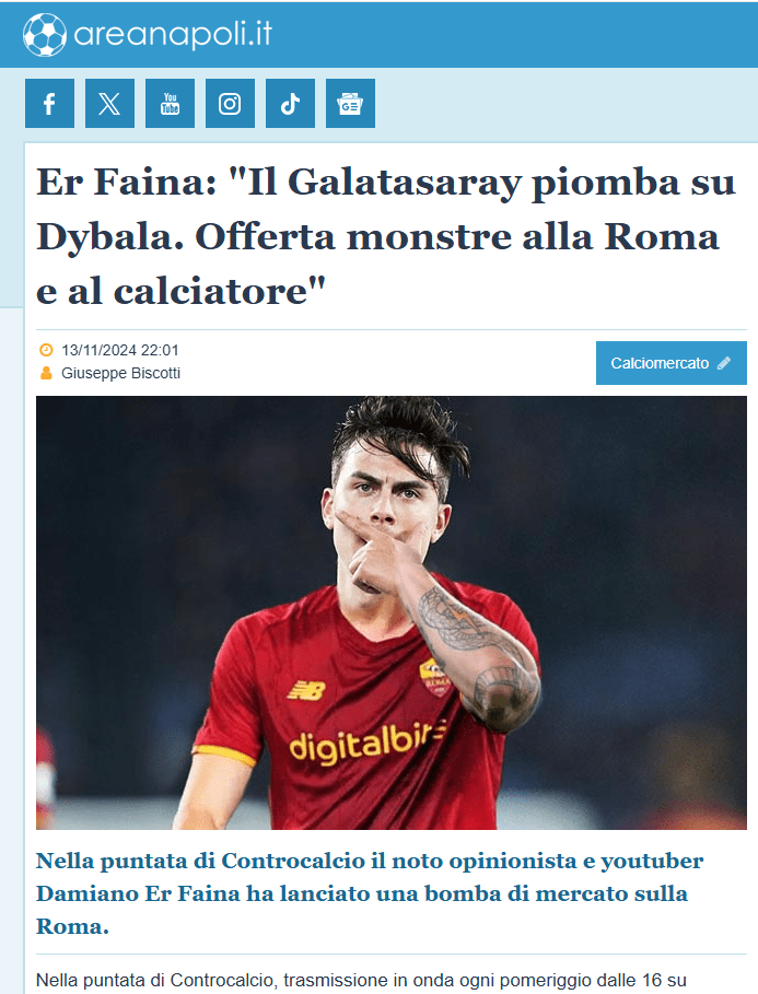 Galatasaray’dan Fenerbahçe’ye çalım! Paulo Dybala için devreye girdiler