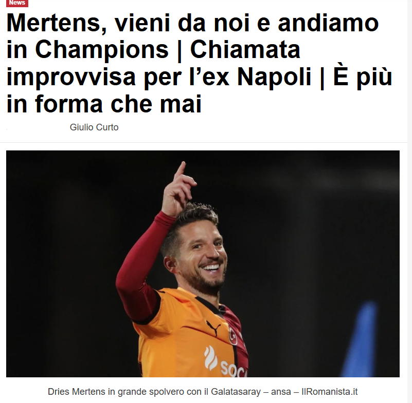 Dries Mertens için devler transfer yarışına girdi! Galatasaray’a veda edebilir