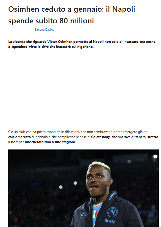 Galatasaray’ı transferde yıkan haber! Victor Osimhen...