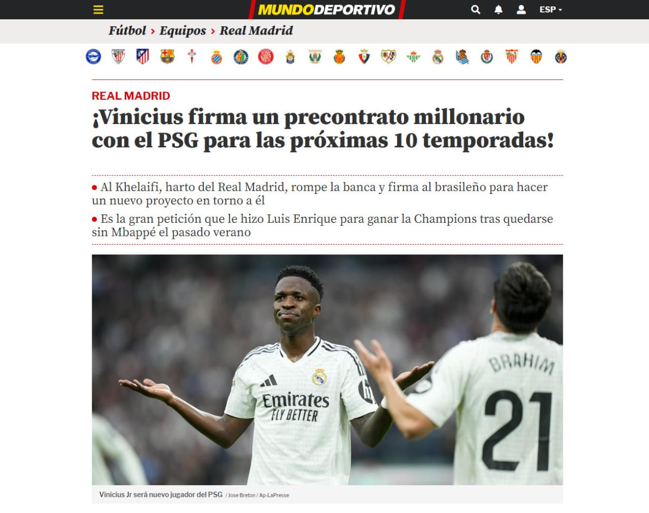 Vinicius Jr’dan rekor imza! Tarihte benzeri görülmedi