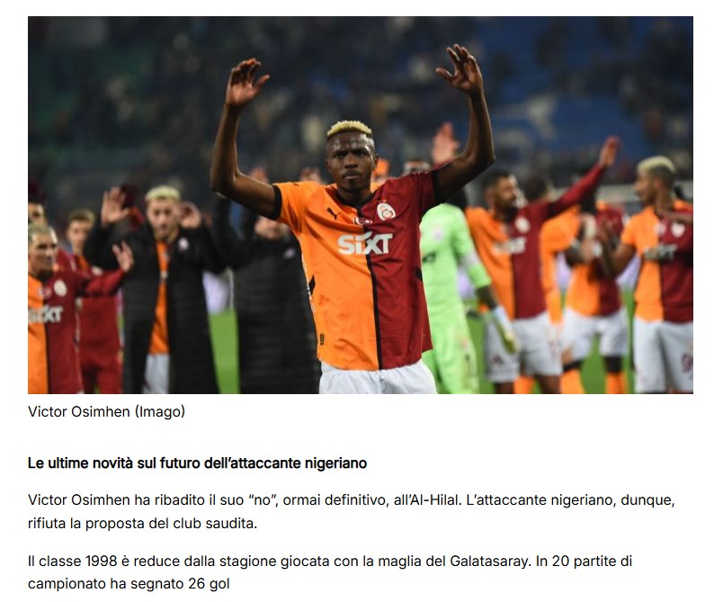 GALATASARAY TRANSFER HABERİ - Al-Hilal’den Osimhen’e bir teklif daha! Nijeryalı yıldızın yanıtı...