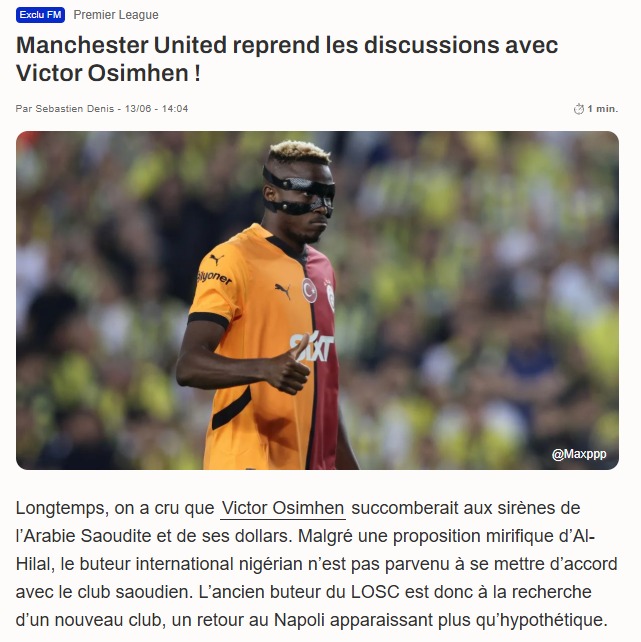 TRANSFER HABERİ: Victor Osimhen transferinde sürpriz gelişme! Manchester United tekrar devrede
