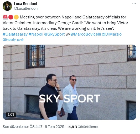 Galatasaray’dan İtalya çıkarması! Transfer heyeti Napoli ile görüşmeye gidiyor